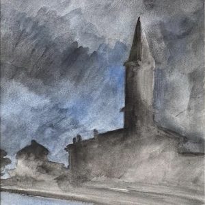 Nuvole sulla chiesa di S.Cristoforo naviglio grande Milano